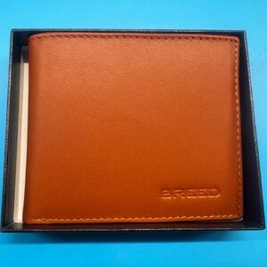 Breed brown leather wallet - NEW never used